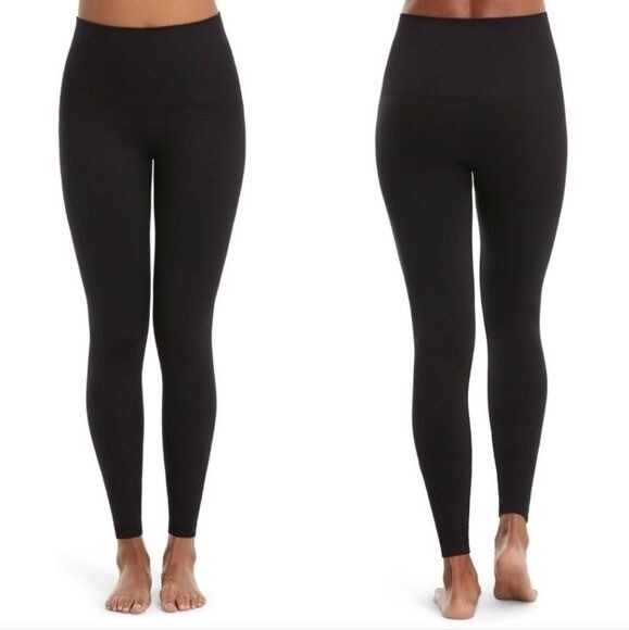 Spanx High-Waisted Lamn Leggings for Women in Very Black Size XS