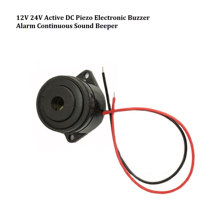 12V 24V Active DC Piezo Electronic Buzzer Alarm Continuous Sound