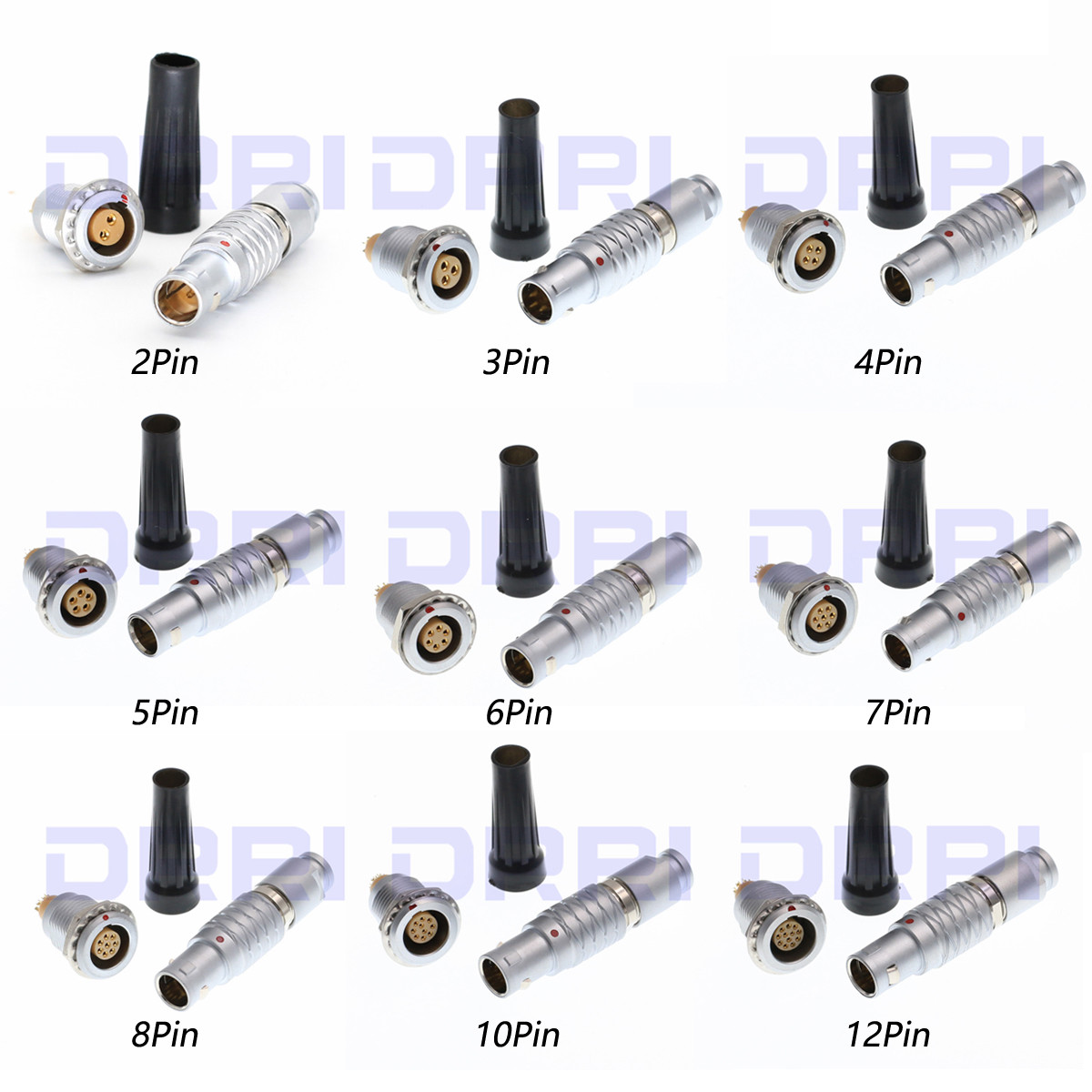 Compatible 1B Push Pull Connector FGG EGG  2 3 4 5 6 7 8 10 12 14 16 Pin