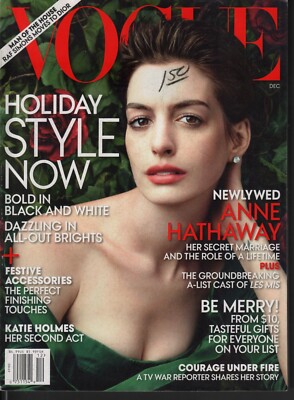 Vogue December 2012 Anne Hathaway Katie Holmes Raf Simons 102819DBE