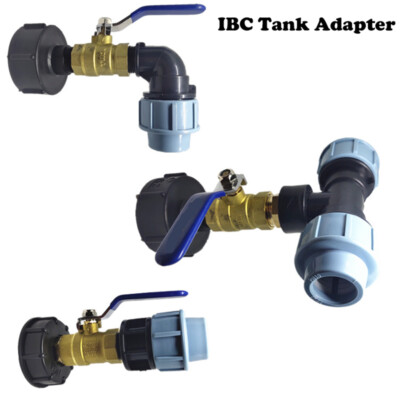 IBC Adapter 25mm mit Auslaufhahn oder Kugelhahn oder mit Geka oder mit Easyklick