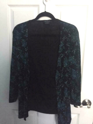 WEST END Black/Green Sparkle Jacket Overshirt (LARGE) (Great