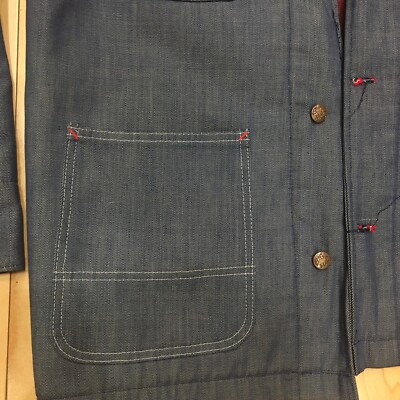 Vintage 1960s Big Mac Denim Blanket Lined Workwear Train Conductor