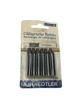 Staedtler Calligraphy Refills 12 Black Ink Refills 031901936310 New