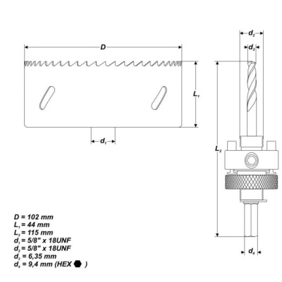 Morse Bi-Metall Lochsäge – 102 Mm Durchmesser, Für Schnelles, Präzises Bohren