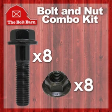 (8) 7/16-14x2-1/4 Grade 8 Hex Flange Bolts & (8) 7/16-14 Gr.G Flange Lock Nuts