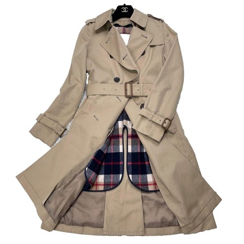 MACKINTOSH FENWICK Beige Rubberized Raincoat Size 36 Scotland Nice