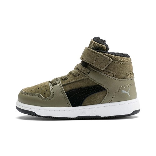 Puma Rebound Layup Fur SD V Inf Baby Toddler Shoes Padded Trainers - Picture 11 of 14