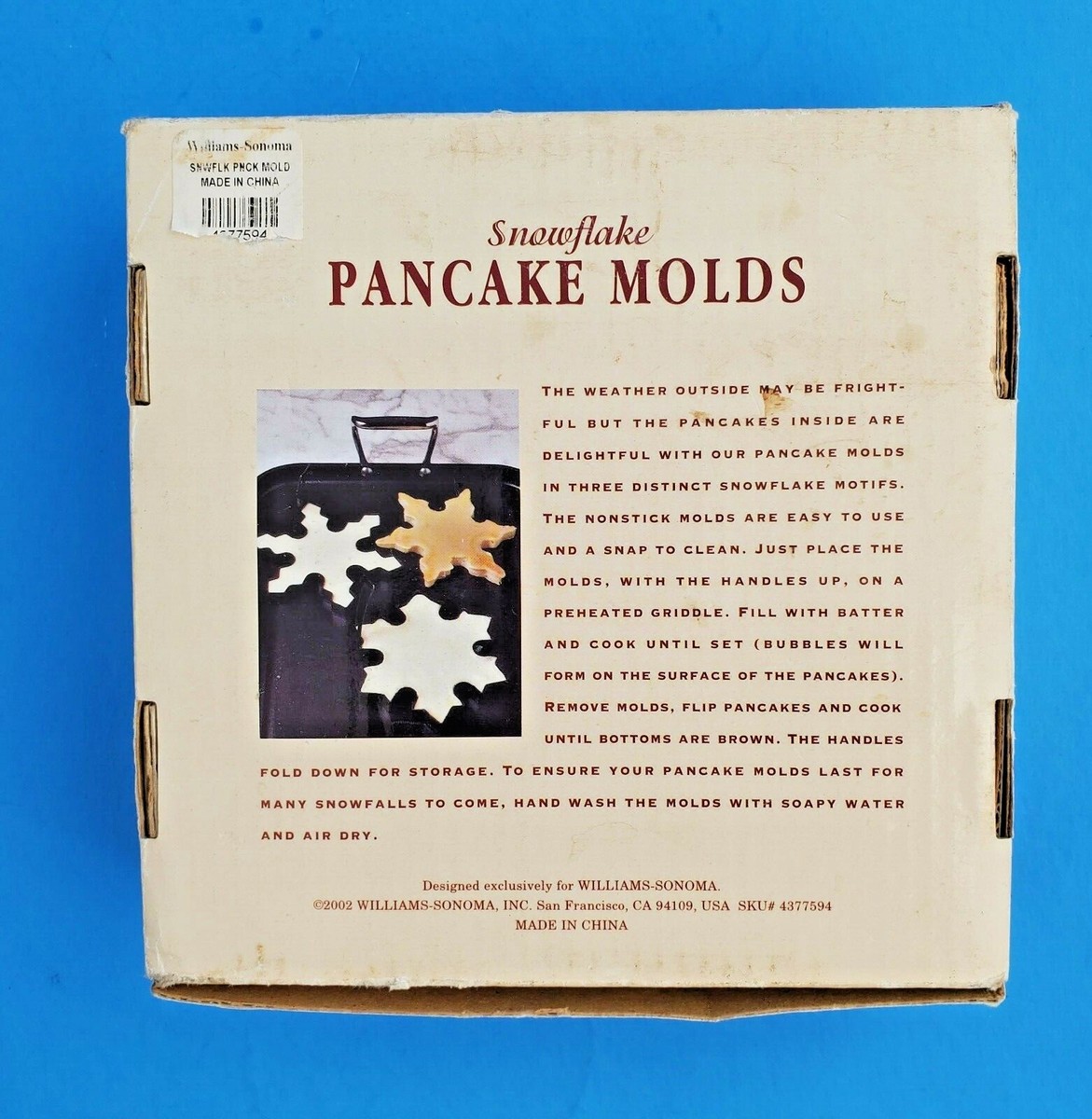Moules à Pancakes Williams Sonoma En Forme De Flocons De Neige - Lot De 3, Antiadhésif