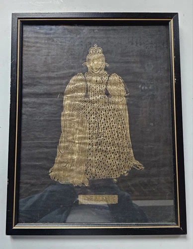 Framed Under Glass Elizabeth Brass Rubbing