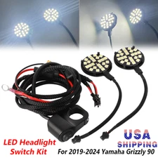 LED Headlight Light Kit w/ Switch Left Right For 2019-2024 Yamaha Grizzly 90 US