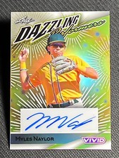 2023 Leaf Vivid WHITE PRISMATIC DAZZLING AUTO Myles Naylor 2/6