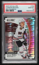 2023 Upper Deck Allure Rookies Red Rainbow Connor Bedard #102 PSA 10 GEM MT 0n1n