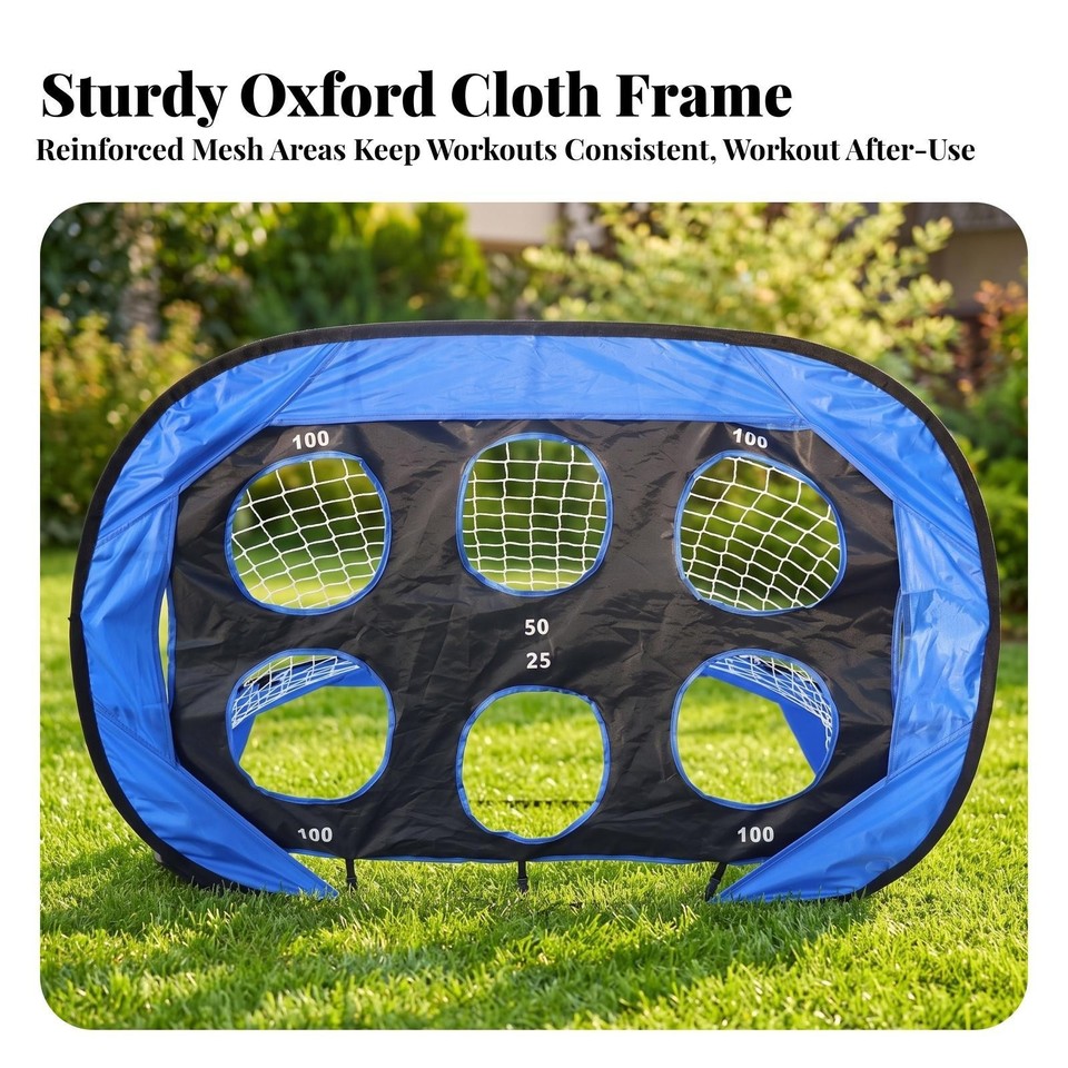 Soccer Goal with Target Sheet Quick Setup Practice Aid Foldable | eBay ...