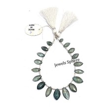 AAA Quality Moss Aquamarine Faceted Marquise Shape Beads, 5x9.7 mm To 10x21.5 mm