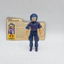 1985 Hasbro G.I. Joe Cobra Communications TELE-VIPERS v1 Action Figure W/Card
