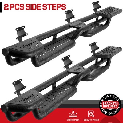Drop Running Board FOR 17-26 Ford F250 F350 SuperdutyCrew Cab w/ Tri-Raised Step