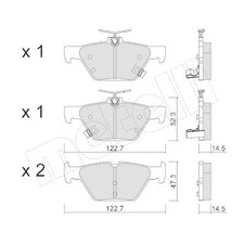 Bremsbelagsatz Scheibenbremse Metelli 22-1087-0 für Subaru Hinterachse