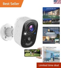 2K Wireless Security Camera with AI Motion Detection for Home Protection