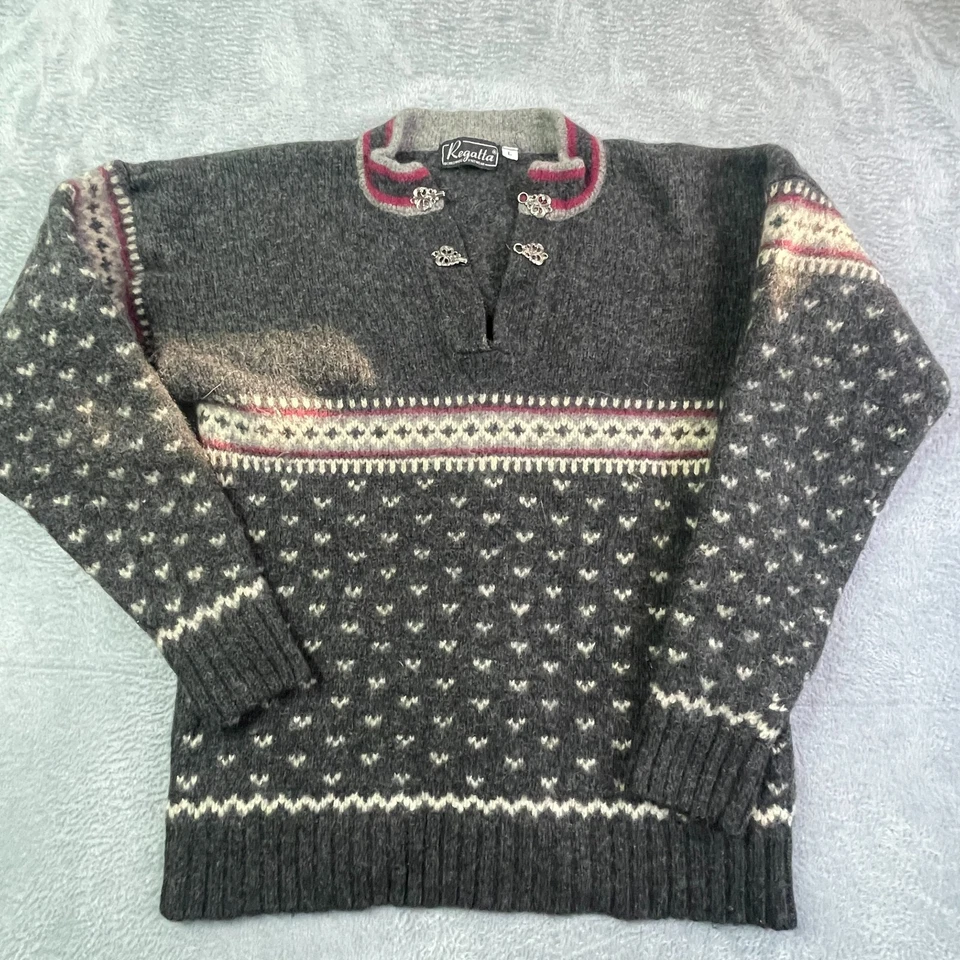 Vintage Nordic Regatta Mens Wool Sweater Large Fishermancore Cabincore Cozycore - Image 3 of 4