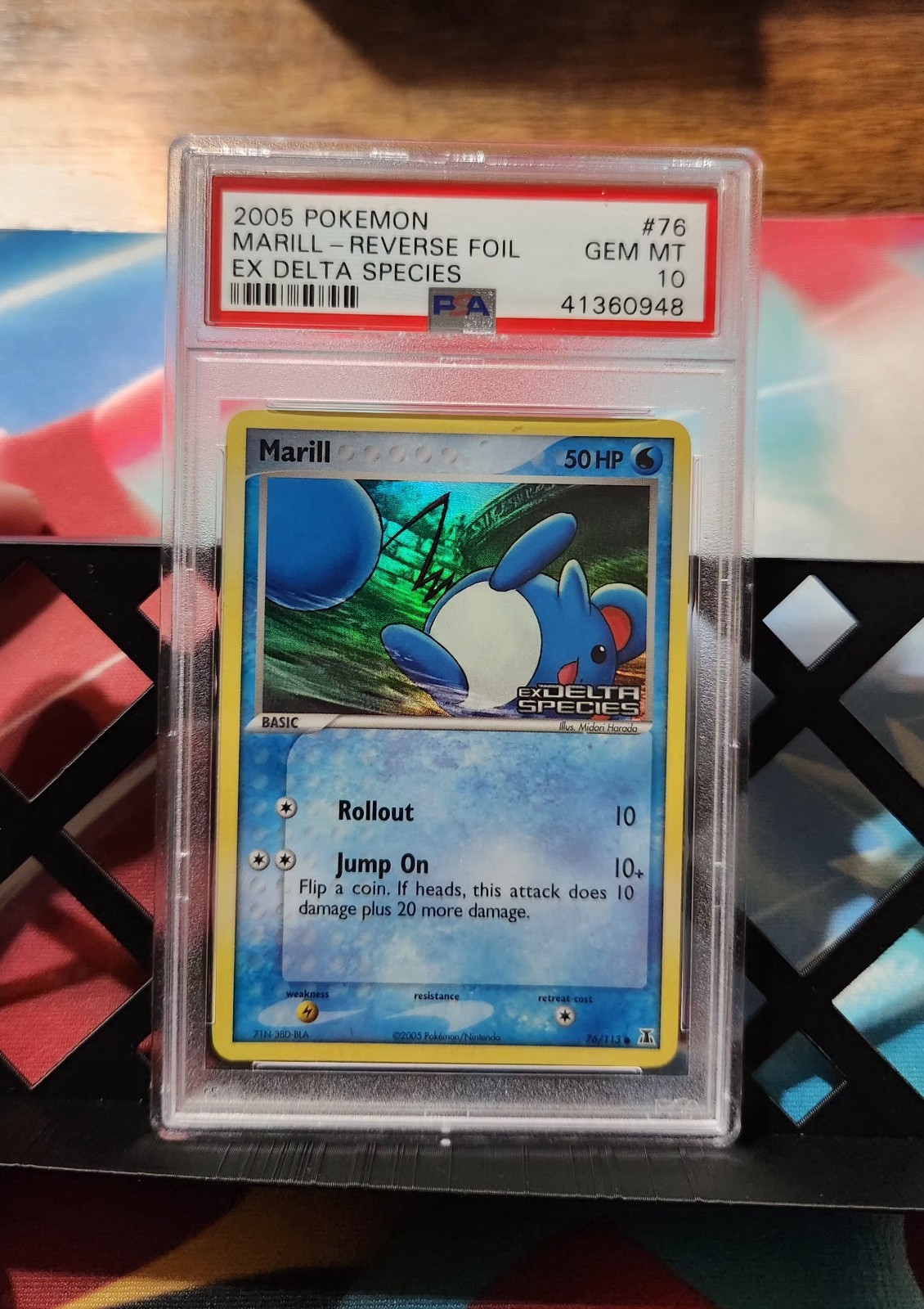 Marill 76/113 Delta Species Reverse Holo Pokemon Psa 10