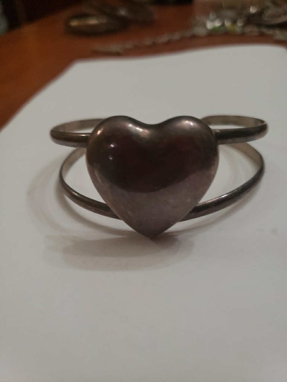 Sterling Silver Vintage Adjustable Bangle Bracele… - image 2