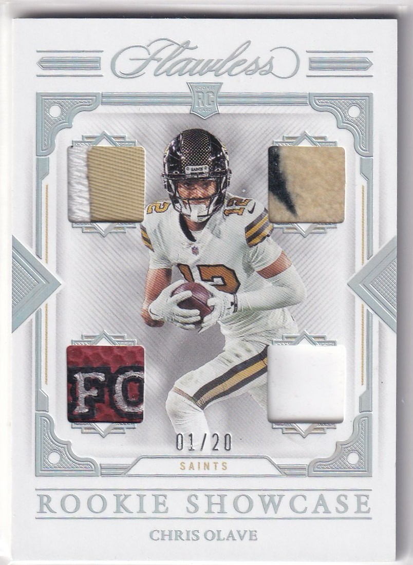 Chris Olave Panini Flawless Rookie Showcase Materials #RSCO Silver