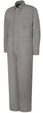 Red Kap Men's Zip-Front Cotton Coverall CC18 - Grey - Size 42 Regular