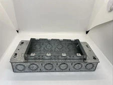Raco 953 Electrical Box, 72.8 Cu. In. 4 Gang + Matching Raco 823 4 G Mud Ring
