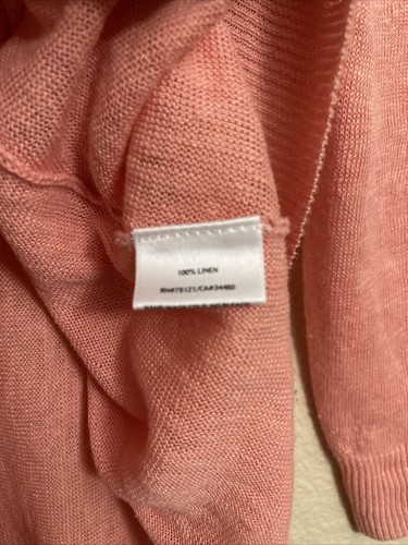 Eileen Fisher 100% Linen 3/4 Sleeve Oversized Sweater PS Petite S Lightweight - Picture 4 of 11