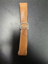 Cartier  21x18 Honey Brown Leather Watch Strap Deployment Clasp SANTOS LARGE