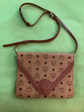 Vintage MCM Visetos Envelope Crossbody Bag, Made In West Germany, Preowned 