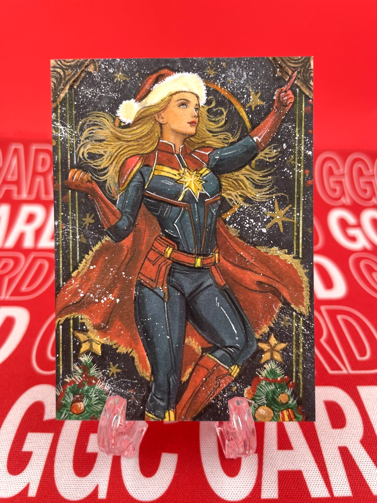 【Christmas Limited】GGC Studio Captain Marvel Artist Hand Drawn Sketch Card 1/1