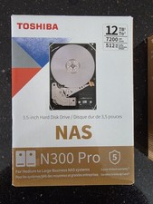 Toshiba N300 Pro 12TB NAS Hard Drive SATA 3 6Gb/s 7200 RPM 512MB Cache