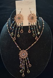 Anne Koplik Earring and Necklace Set. New in box. AK3