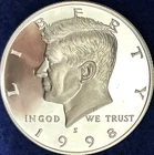 1998-S Kennedy Half Dollar Silver Choice DCAM Proof