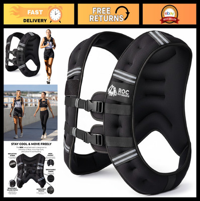 Weighted Vest with Rub-Free Technology for Men & Women - 5lb to 30lb Options, Re