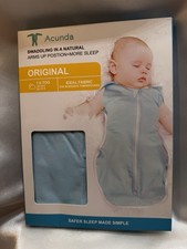 Acunda Natural Arms Up Position original Infant Sleep Swaddle Blue
