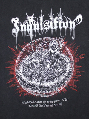 Inquisition Band T Shirt Mens XL Black Death Metal Double Sided Graphic Tee