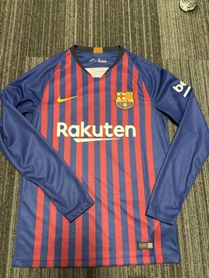 FC Barcelona 2018/19 Home Jersey, Long Sleeve, Men's Size S | eBay