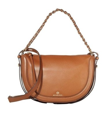 New Michael Kors Women's Jagger Small Leather Messenger Bag Luggage