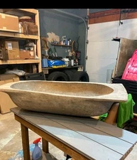 Primative Vintage Hand Carved EXTRA LARGE Dough Bowl