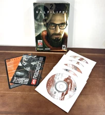 Half-Life 2 (PC, 2004) Valve 5-Disc Box Set, Complete with Key