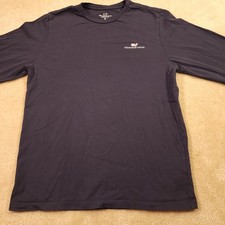 Vineyard Vines T-Shirt Youth XL Blue Front and Back Graphic Long Sleeve Logo