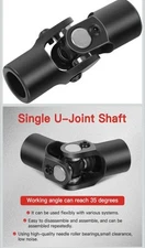 cciyu Black Steering joints 3/4" Round x 3/4" Smooth Round U-Joint Shaft