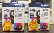Genuine Brother LC201CL Cyan Magenta Yellow Ink Cartridges NEW