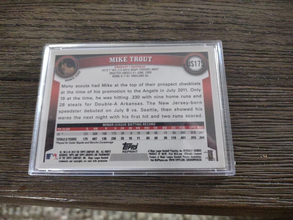 2018 Topps Mike Trout Topps Rookie History Silver Parallel RC #US175 🔥  Foto 2 de 2