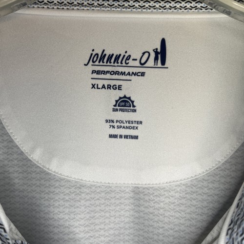 Jersey estampado Johnnie-O Nadal polo de rendimiento negro jaspeado para hombre XL logotipo de golf - Imagen 4 de 10