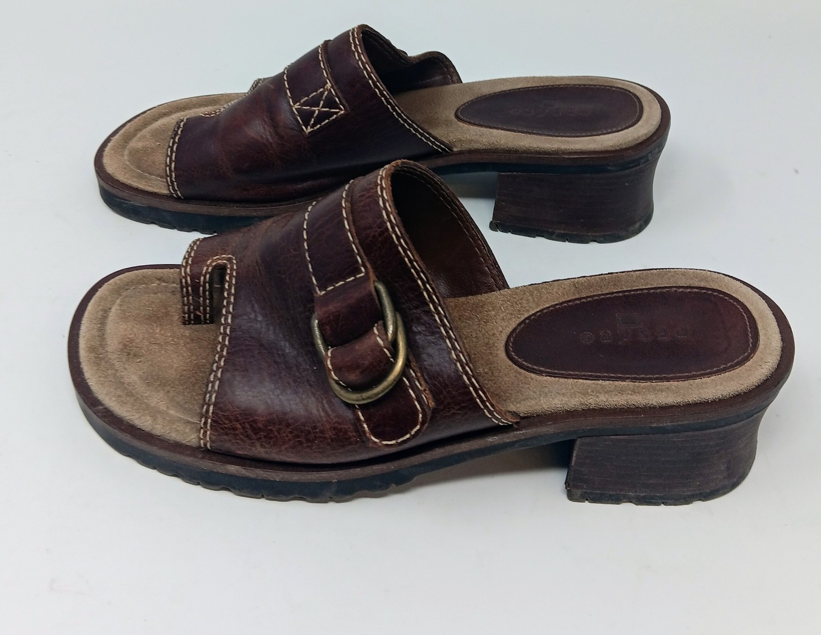 Sandali da donna vintage Merrell Pesaro slide pelle marrone taglia USA 9