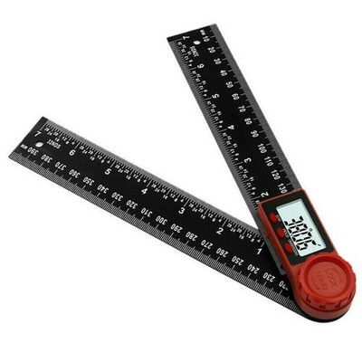 LCD Digital Display 200mm 0-360° Angle Finder Ruler Protractor Measure Meter a